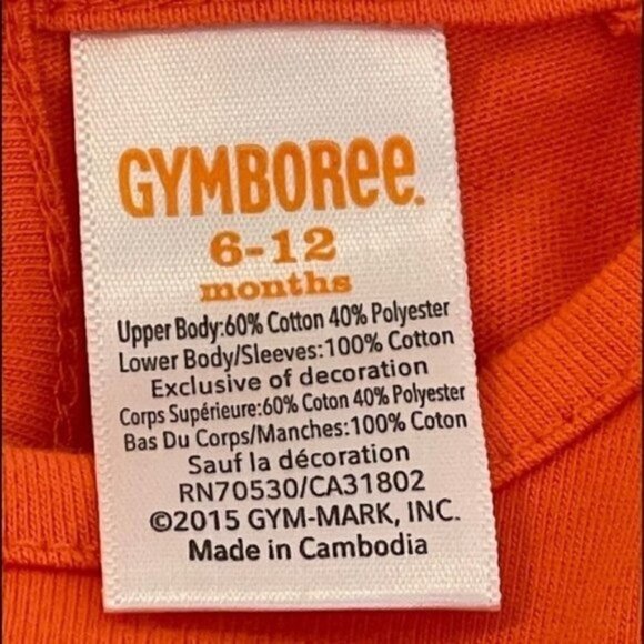 GYMBOREE tangerine Dress cap sleeve key hole back matching underwear 6-12 months - Picture 8 of 8